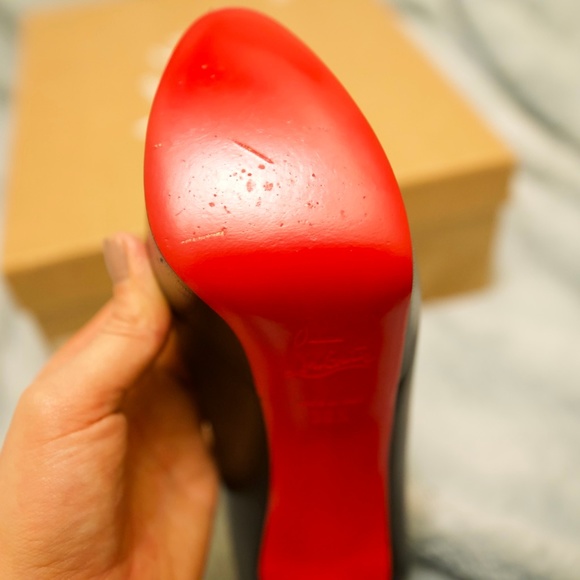 Christian Louboutin Bianca 120 Black Leather Pumps - Picture 5 of 7